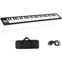 EMA 折りたたみ式 電子キーボード 61鍵 ブラック SunRuck SR-DP08F-BK 1台（直送品）