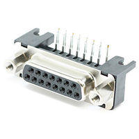 日本航空電子工業 基板側コネクタ ライトアングル ソケット DALC-J15SAF-13L6E 1個（直送品）