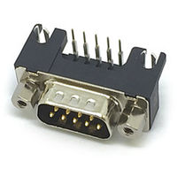 日本航空電子工業 基板側コネクタ ライトアングル ピン DELC-J9PAF-10L9E 1個（直送品）