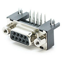 日本航空電子工業 基板側コネクタ ライトアングル ソケット DELC-J9SAF-20L9E 1個（直送品）