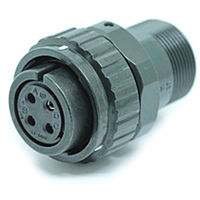 日本航空電子工業 ワンタッチ嵌合丸型防水コネクタ ストレートプラグ ソケット JL10-6A18-10SE-EB 1個（直送品）