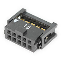 日本航空電子工業 SENタイプ 圧接式ソケット 1.27mmピッチフラットリボンケーブル接続用 PS-10SEN-D4P1-1C 1個（直送品）