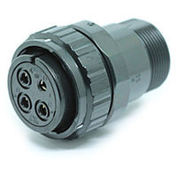 日本航空電子工業 ワンタッチ嵌合丸型防水コネクタ ストレートプラグ ソケット JL10-6A22-22SE-EB 1個（直送品）