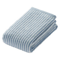 無印良品 ふっくらパイルフェイスタオル（柄） ３４×８５ｃｍ ブルーストライプ 良品計画