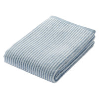 無印良品 ふっくらパイルバスタオル（柄） ６０×１２０ｃｍ ブルーストライプ 良品計画