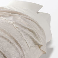 無印良品 綿洗いざらしワッフル織多用布 １８０×２６０ｃｍ ベージュ 良品計画