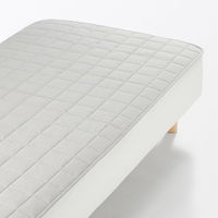 無印良品 滑り止め付 綿洗いざらし 敷パッド Ｄ １４０×２００ｃｍ グレー 良品計画