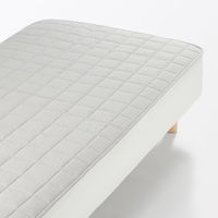 無印良品 滑り止め付 綿洗いざらし 敷パッド ＳＤ １２０×２００ｃｍ グレー 良品計画