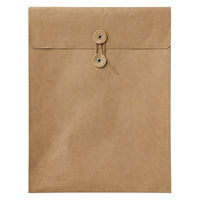 無印良品 ジーンズラベル 書類ケース 玉ひも付き Ａ４用 ブラウン 良品計画