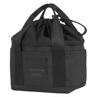 大河商事 保温保冷ランチバッグ 丸洗いOK お弁当バック 保冷 保温 ターポリン生地 黒 monowa007 1個（直送品）