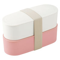 フレッシュランチボックス 600mlピンク DJT-601W P 1個 食洗機可 電子レンジ可 2段式お弁当箱 スリム サーモス