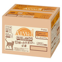 オールウェル 10種の自然素材 15歳以上の腎臓健康維持用 サーモン＆ツナ味 国産 3.2kg（小分け400g×8袋）1箱 ユニ・チャーム
