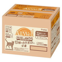 オールウェル 10種の自然素材 10歳以上の腎臓健康維持用 サーモン＆ツナ味 国産 3.2kg（小分け400g×8袋）1箱 ユニ・チャーム