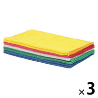 マイクロファイバークロス 5色アソート MFCー1（2枚×5色） 1セット（1パック（10枚入）×3）伊藤忠リーテイルリンク