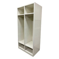 仁張工作所 ワークロッカースリム(2人用)ホワイト NWLS-02 1台（直送品）