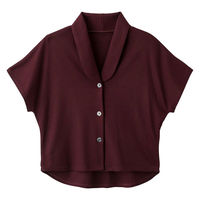 ケアファッション カット後ろ長めドルマン袖ベスト ワイン M~L W018204811 1着（直送品）