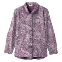 ケアファッション ワンタッチテープ後ろ長めブラウス 赤パープル M W0182058211 1着（直送品）