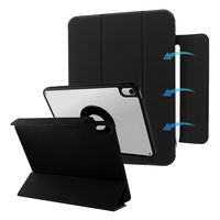 iPad 11インチ (A16)/iPad 10.9インチ (第10世代) 縦横スタンド可能 分離型ハイブリッドケース ブラック（直送品）