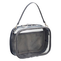 リヒトラブ myfa デコレーションボックスポーチ ミニ・ワイド 推し活 チャコールブラック A3309-24 1個（直送品）