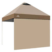 万方商事 タープテントサイドシート 2m×2m UVカット ブラウン od632-bu 1個（直送品）