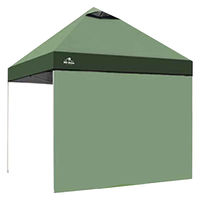 万方商事 タープテントサイドシート 2m×2m UVカット グリーン od632-gr 1個（直送品）