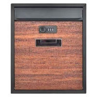 万方商事 壁掛けポスト ブラウン 縦型 sg174-tate-bu 1個（直送品）