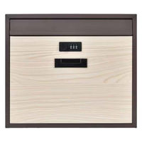万方商事 壁掛けポスト ナチュラル 横型 sg174-yoko-na 1個（直送品）