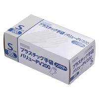中部物産貿易 プラスチック手袋バリュー PV-200/ケース/S 127400 1ケース(20過去入)（直送品）