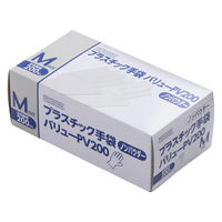 中部物産貿易 プラスチック手袋バリュー PV-200/箱/M 127401 1箱(200枚入)（直送品）