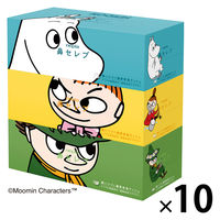 ティッシュペーパー 保湿 200組（3箱入）ネピア鼻セレブティシュ ムーミン企画BOX 1セット（3箱入×10パック） 王子ネピア