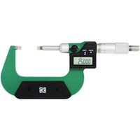 新潟精機 SK デジタル直進式ブレードマイクロメータ 測定範囲25~50mm QEM295-50BAU 1台 664-4880（直送品）