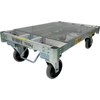 神戸車輌製作所 カンベ アルミ平床台車4輪プッシュロック キャスター200φ ALH1275-200-4P 1台 696-9246（直送品）