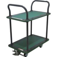 トラスコ中山 TRUSCO ハイグレード運搬車 2段式両袖 740X460 ストッパー付 102SEBN 1台 698-2378（直送品）