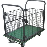 トラスコ中山 TRUSCO ハイグレード運搬車 金網付 946X646 ストッパー付 307SEBN 1台 698-3852（直送品）