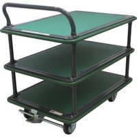 トラスコ中山 TRUSCO ハイグレード運搬車 3段片袖型 946X646 ストッパー付 308SEBN 1台 698-3859（直送品）