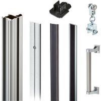 岡田装飾金物 岡田 大型間仕切ポールセット(D40用)片開セット 2.5m 90NS25N 1セット(1組) 579-4910（直送品）