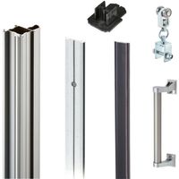 岡田装飾金物 岡田 大型間仕切ポールセット(D40用)両開セット 2m 90NW20N 1セット(1組) 579-4900（直送品）