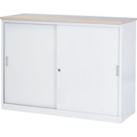 TRUSCO CVAカウンター W1200書庫型ハイカウンター(天板カラー:ナチュラル(木目調)) CVA-12HS-NA 1台（直送品）