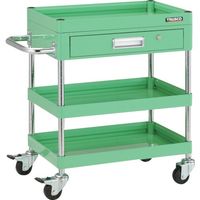TRUSCO ツールワゴン ファルコンワゴン600X400 1段浅引出付 ゴム車輪 ヤンググリーン FAW-763Z-YG 1台（直送品）