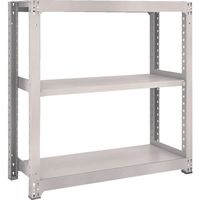 トラスコ中山 TRUSCO スチールラック M3型中量棚 1500X471XH900 3段 単体 ネオグレー M3-3553 NG 1台（直送品）