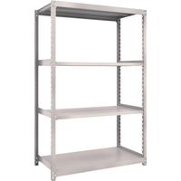 TRUSCO スチールラック M2型軽中量棚 1160X880XH2100 4段 単体 ネオグレー M2-7494 NG 1セット(1台)（直送品）