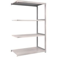 TRUSCO スチールラック M2型軽中量棚 1160×880×H2100 4段 連結 ネオグレー M2-7494B NG 1セット(1台)（直送品）