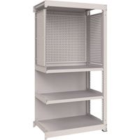 TRUSCO M3中量棚 背板付き W1200XD595XH1800 中棚2段 パンチングパネル付 連結 M36364IPP3SGB 1台（直送品）