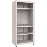 TRUSCO M3中量棚 背板・側板付 W900XD595XH2100 中棚3段 パンチングパネル付 M3U7365IPP3SG 1台（直送品）