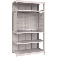 TRUSCO M3中量棚 背板付 W1200XD595XH2100 中棚3段 パンチングパネル付 連結 M3U7465IPP4SGB 1台（直送品）