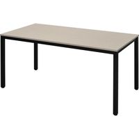 トラスコ中山 TRUSCO ミーティングテーブル W1500xD750 ホワイトナチュラル天板X黒脚 MT1575NAA-BK 1台（直送品）