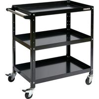 トラスコ中山 TRUSCO ツールワゴン ラビットワゴン 700×450 ハンドル付 ゴム車輪 ブラック RBW-873H BK 1台（直送品）