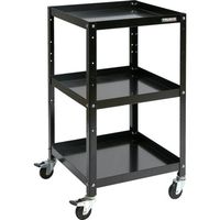 トラスコ中山 TRUSCO ツールワゴン ラビットワゴン 500×500 ゴム車輪 ブラック RBW-953 BK 1台 701-5396（直送品）