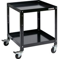 トラスコ中山 TRUSCO ツールワゴン ラビットワゴン 500×500 ゴム車輪 ブラック RBW-652 BK 1台 701-5382（直送品）