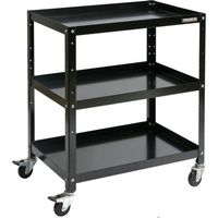 トラスコ中山 TRUSCO ツールワゴン ラビットワゴン 700×450 ゴム車輪 ブラック RBW-873 BK 1台 701-5386（直送品）